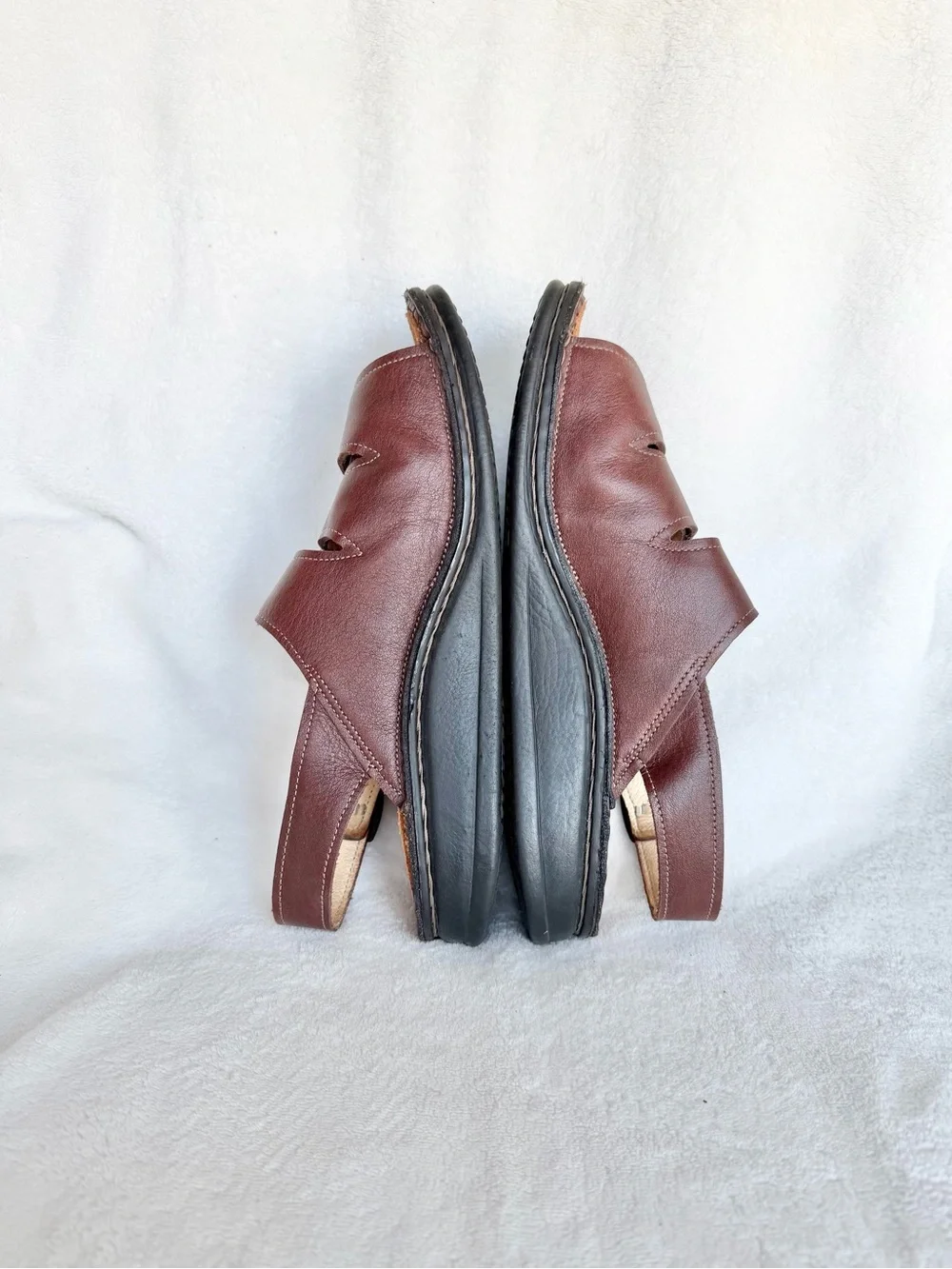 Finn Comfort Sylt Sandals Womens Brown Leather Soft Footbed Size EU 39 US 8.5